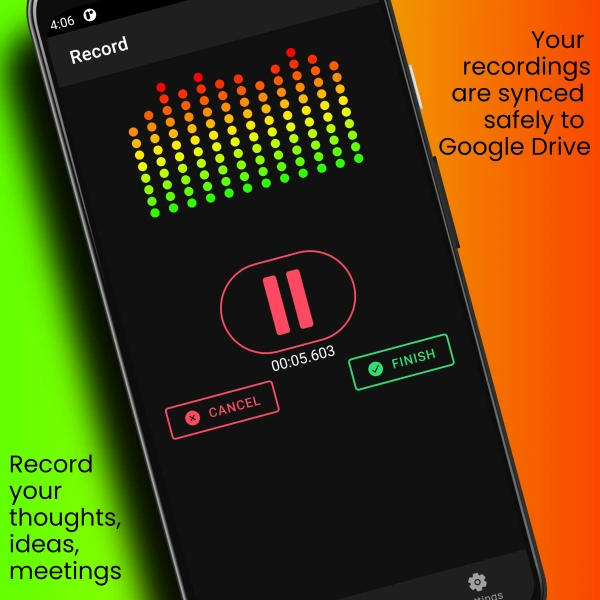Record your thoughts, ideas and meetings