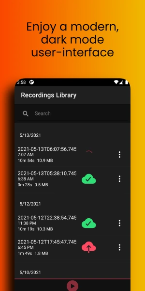 Enjoy a modern, dark mode user interface